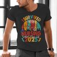I Survived Nursing School Class Of 2025 Proud Graduation Men's V-Neck T-Shirt