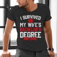 I Survived My Wife's Bachelor's Degree Graduation Men's V-Neck T-Shirt
