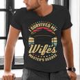 Survived My Wife's Master's Degree College Graduation Men's V-Neck T-Shirt