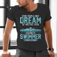 Swimming Parent Swimmer Mom Dad My Favorite Swim Meet Men's V-Neck T-Shirt Swimming Parent Swimmer Mom Dad My Favorite Swim Meet Men's V-Neck T-Shirt