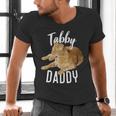 Tabby Daddy Cat Lover Saying Graphic Men's V-Neck T-Shirt