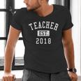 Teacher Established 2018 Shirt For Teacher Graduation Men Women Men's V-Neck T-Shirt
