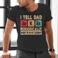 I Tell Dad Jokes Periodically Retro Papa Fathers Day Men Men's V-Neck T-Shirt