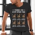 Things I Do In My Spare Time German Shepherd Dog Dad Mom Men's V-Neck T-Shirt