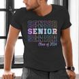 Tie Dye Senior 24 Class Of 2024 Seniors Graduation 24 Men's V-Neck T-Shirt
