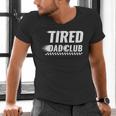 Tired Dad Club Maze Track Back 2 Sided Men's V-Neck T-Shirt Tired Dad Club Maze Track Back 2 Sided Men's V-Neck T-Shirt