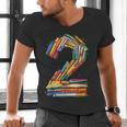 Toddler 2nd Birthday Books Themed 2 Year Old Boys Kids Girls Men's V-Neck T-Shirt