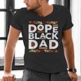 History Month Family Matching Melanin Dope Black Dad Men's V-Neck T-Shirt