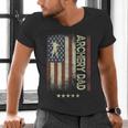 USA American Flag Archery Dad Men's V-Neck T-Shirt