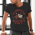 Valentines All Booked For Valentines Book Lover Girl Teacher Men's V-Neck T-Shirt