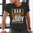 Vehicle Construction Excavator Dad Of The Birthday Boy Small Men's V-Neck T-Shirt