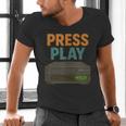 VHS Cassette Retro Analog Nostalgia Theme Men's V-Neck T-Shirt