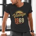 Vintage 1969 Retro Era Badge For Nostalgia Fans Men's V-Neck T-Shirt