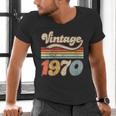 Vintage 1970 Birthday Retro Style 70's Born Nostalgia Outfit Men's V-Neck T-Shirt