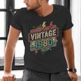 Vintage 1980 Retro Badge Decade Nostalgia Graphic Emblem Men's V-Neck T-Shirt