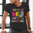 Vintage 80s Vibes Costume Nostalgia 1980s Fashion Cassette Men's V-Neck T-Shirt