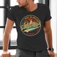 Vintage Awesome Single Dad Retro Fathers Day For Dad Grandpa Men's V-Neck T-Shirt