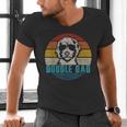 Vintage Best Doodle Dad Ever Father's Day Golden Doodle Men's V-Neck T-Shirt Vintage Best Doodle Dad Ever Father's Day Golden Doodle Men's V-Neck T-Shirt