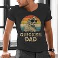 Vintage Chicken Dad Chicken Lovers Daddy Father's Day Men's V-Neck T-Shirt Vintage Chicken Dad Chicken Lovers Daddy Father's Day Men's V-Neck T-Shirt