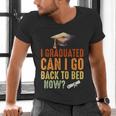 Vintage I Graduated Can I Go Back To Bed Now Graduation Men's V-Neck T-Shirt
