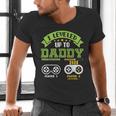 Vintage Leveling Up To Daddy 2026 Soon To Be Dad 2026 Men's V-Neck T-Shirt