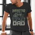 Vintage Monster Truck Lover DAD Family Matching Birthday Men's V-Neck T-Shirt
