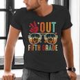 Vintage Peace Out 5th Grade Graduation Last Day Of School Men's V-Neck T-Shirt