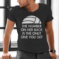 Volleyball Dad MoM Daughter Back Number Men's V-Neck T-Shirt