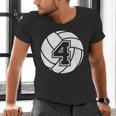 Volleyball Player 4 Volleyball Mom Dad Jersey Number 4 Men's V-Neck T-Shirt