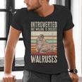 Walrus Lover Introvert Walrus Men's V-Neck T-Shirt Walrus Lover Introvert Walrus Men's V-Neck T-Shirt