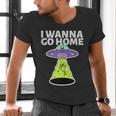 I Wanna Go Home Introvert UFO UAP Flying Saucer Trippy Alien Men's V-Neck T-Shirt I Wanna Go Home Introvert UFO UAP Flying Saucer Trippy Alien Men's V-Neck T-Shirt