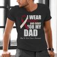 I Wear Burgundy Ivory For My Dad Oral Head Neck Cancer Men's V-Neck T-Shirt