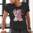 Westie Dog Valentines Day Dog Mom Westie Dad Candy Sucker For Men Women Girls Kids Men's V-Neck T-Shirt