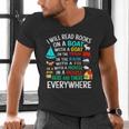 I Will Read Books On A Boat & Everywhere Men's V-Neck T-Shirt I Will Read Books On A Boat & Everywhere Men's V-Neck T-Shirt