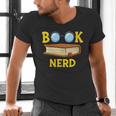 Women's Adorable Book Nerd Typography Minimalist Library Lover Men's V-Neck T-Shirt