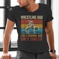 Wrestling Dad Like A Normal Dad Only Cooler Father's Day Men's V-Neck T-Shirt