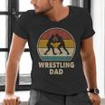 Wrestling Dad Vintage Wrestling Retro Wrestling Lover Men's V-Neck T-Shirt