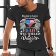 WWII Veterans Daughter Dad Remembrance Veteran Day Men's V-Neck T-Shirt