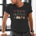 Xmas Books Tis The Season To Be Reading Book Lover Men's V-Neck T-Shirt Xmas Books Tis The Season To Be Reading Book Lover Men's V-Neck T-Shirt