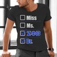 Zeta Phi Beta Doctor Graduation Zeta Phi Beta HBCU Doctor Men's V-Neck T-Shirt