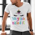 5th Grade Nailed ItShirt Unicorn Graduation Class Of 2018 Men's V-Neck T-Shirt