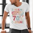 This Is My 70s Costume Vintage Style Nostalgia 1970s Retro Premium Tri-Blend Men's V-Neck T-Shirt