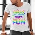 80's Girls Just Wanna Have Fun Nostalgia 1980s Style Premium Tri-Blend Men's V-Neck T-Shirt