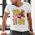 80s Vibes Mixed Tapes & Roller Skates 1981 Nostalgia Retro Men's V-Neck T-Shirt