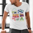 80's Vintage Cassette Tape Nostalgia Mixtape Era 1980s Retro Premium Tri-Blend Men's V-Neck T-Shirt