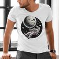 Astronaut Aesthetic Holding Moon Balloon Planets Introvert Men's V-Neck T-Shirt