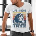 Beagle For Men Women Beagle Dog Mom Dad Beagle Men's V-Neck T-Shirt