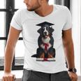 Bernese Mountain Dog Graduation Cap Graduate Training School For Men Women Girls Kids Men's V-Neck T-Shirt