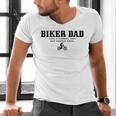 Biker Dad Mountain Bike MTB Father's Day Cyclist Men's V-Neck T-Shirt
