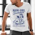 Book Girl Summer Men's V-Neck T-Shirt